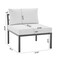 Manhattan Comfort Sunnyside Corner Patio Conversation Set with Table in Grey on White OD-CV026-WH - alternate 5